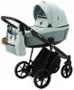 Adamex Коляска 2 в 1 Belissa / цвет серо-зеленая ткань + серо-зеленая кожа