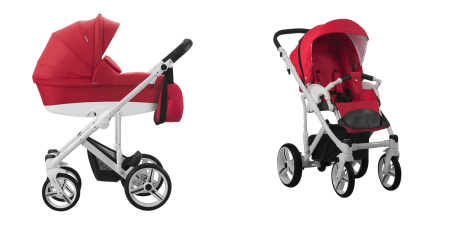 Bebetto детская коляска 2 в 1 Magnum 193 цвет зеленый,рама белая