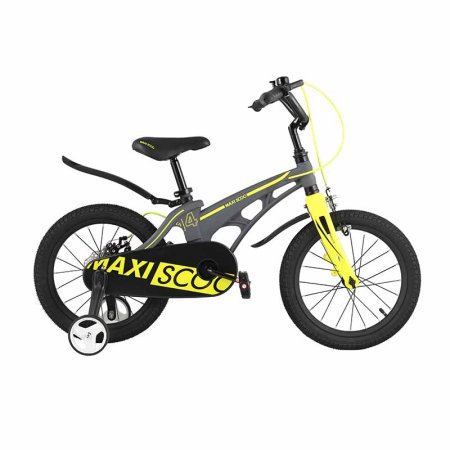 Maxiscoo Детский двухколесный велосипед Стандарт плюс 14", серия "Cosmic" (2021), цвет / серый матовый