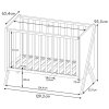 Polini kids Кровать Porto 1300 / цвет графит-дуб крафт