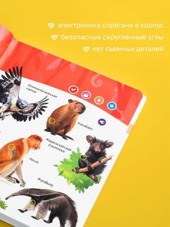 Большая говорящая книга "Нажималка"-Животные 28стр.книга