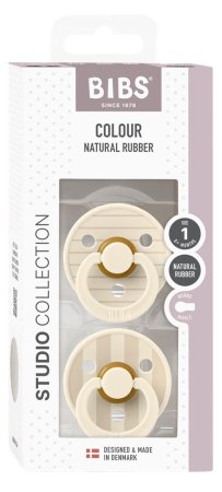 Bibs Набор латексных пустышек Studio Colour, 0+ Pin - Ivory Vanilla Mix