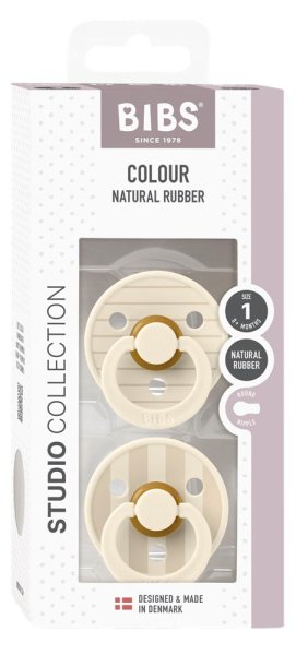 Bibs Набор латексных пустышек Studio Colour, 0+ Pin - Ivory Vanilla Mix
