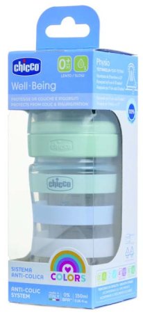 Chicco Бутылочка Well-Being Boy, 0+, 150 мл / цвет зеленый