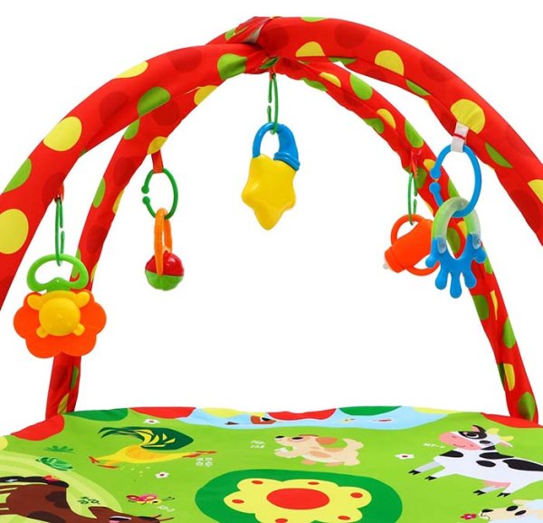 Крошка Я Развивающий коврик с дугами «Домашние зверята»