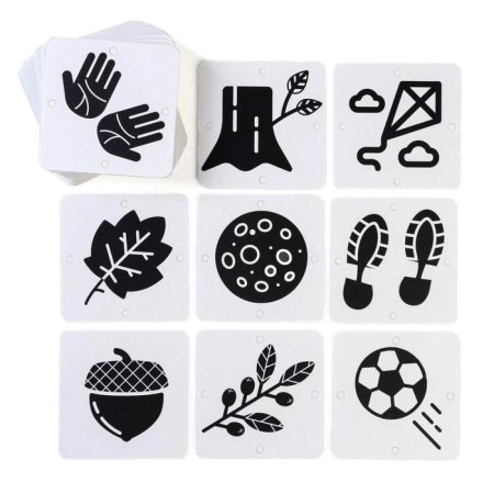 Лас Играс Черно-белые картинки для новорожденных "Мир вокруг нас"