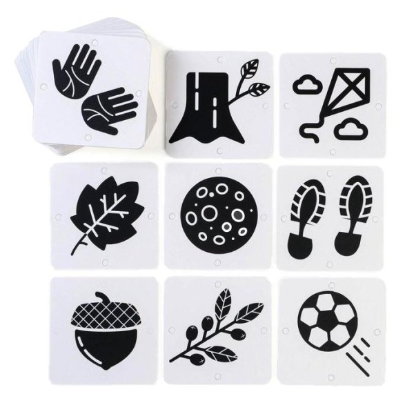 Лас Играс Черно-белые картинки для новорожденных "Мир вокруг нас"