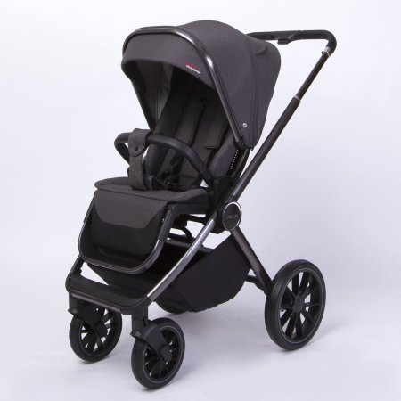 Коляска Peppy Monaco 2в1 GP(рама т.серая,шлиф.алю) (Black)