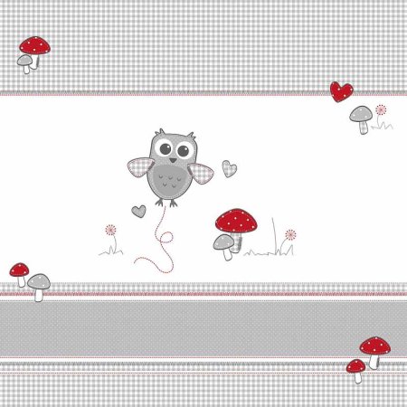 Roba Прямоугольный манеж с бампером Adam&Owl / цвет белый