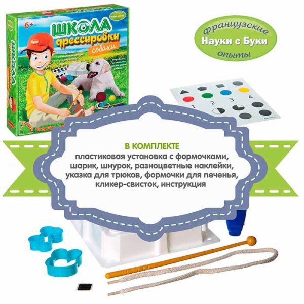 Bondibon Французские опыты Науки с Буки "Школа дрессировки собаки"