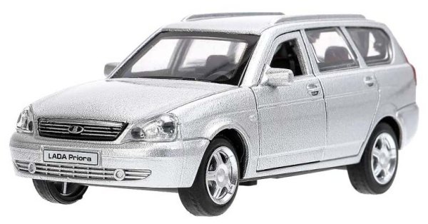 Технопарк Металлическая модель «Lada Priora» / цвет серебристый