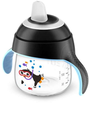Avent Чашка поильник, 200 мл, от 6 месяцев  до 3 лет, черный, артикул: SCF751/03