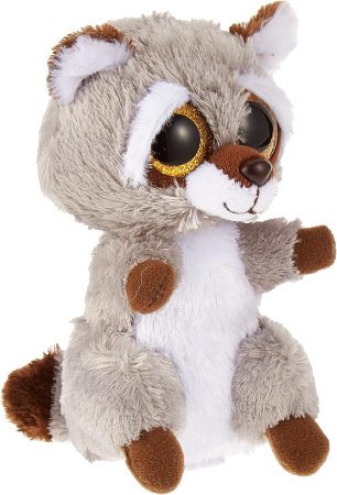 TY Мягкая игрушка Beanie Boo's Енот Racoon / цвет серый, коричневый