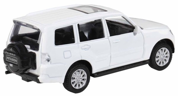 Автопанорама Металлическая лицензионная машинка Mitsubishi Pajero 4WD turbo / цвет белый