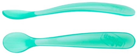 Chicco Ложка мягкая силиконовая, с 6 месяцев, 2 штуки / цвет голубой