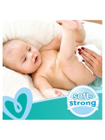 Pampers детские влажные салфетки fresh clean 2х52шт