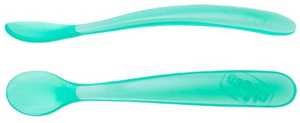 Chicco Ложка мягкая силиконовая, с 6 месяцев, 2 штуки / цвет голубой
