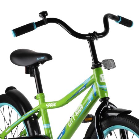 City-Ride Детский велосипед Spark, диски 20 стальные, крылья пластик, цвет / зеленый