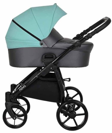 Tutis Коляска 2 в 1 Novo / цвет кожа Antracite Metalic-Mint (темно-серый + мятный)