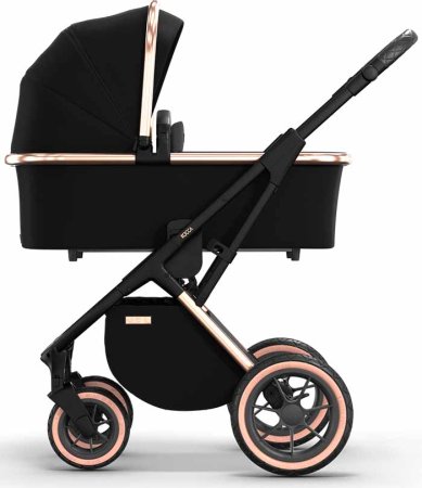 Moon Коляска 2 в 1 Style Rocca / цвет Rosegold (черный, рама розовое золото)