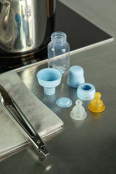 Bibs Бутылочка для кормления с силиконовой соской Baby Blue, 270 мл