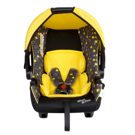 Siger Автолюлька детская Эгида Люкс, серия Disney baby/ цвет Винни Пух кружки желтые