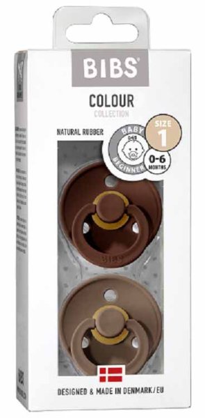 Bibs Набор пустышек Colour, 0+ / цвет Mocha, Dark Oak (коричневый)