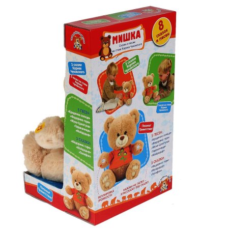 Мульти-Пульти Игрушка мягкая Мишка с песнями и сказками, 25см