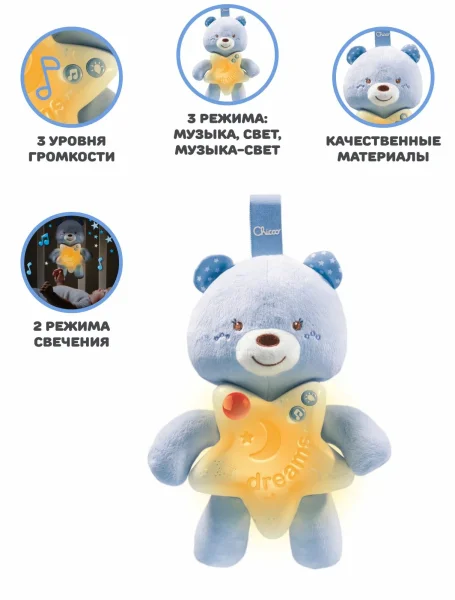 Подвеска Chicco "Медвежонок голубой" 