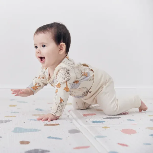 Happy baby Складной развив.коврик Soft Floor (Софт Флур)331902 new, terrazzo/ цвет беж,роз.гол