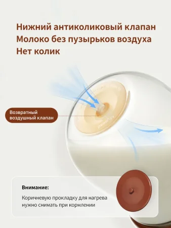 Thyseed Бутылочка для новорожденных 160мл. 2-3 мес. ,стекло